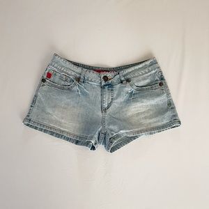 low rise jean shorts